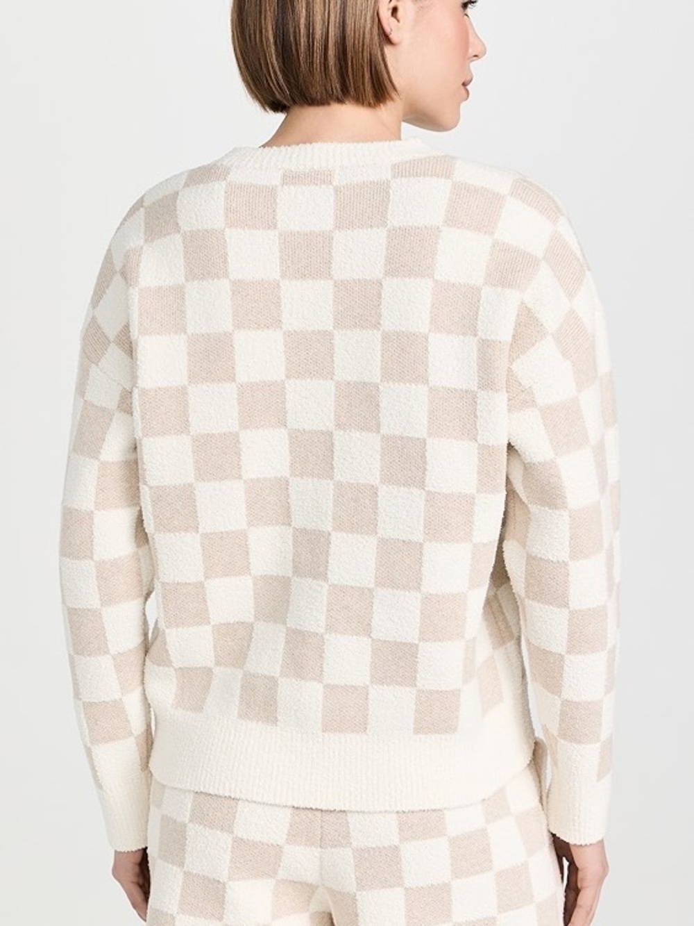 Barefoot Dreams Cozy Cotton Checkered Pullover NWT XL - Picture 5 of 10
